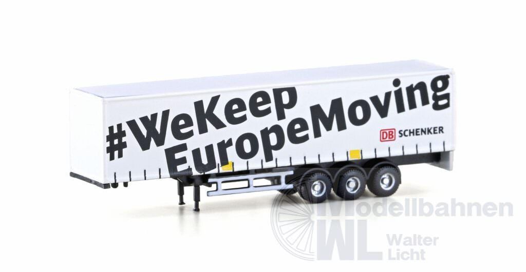 Lemke Minis 4075 - Gardinenplanen-Auflieger DB Schenker / WeKeepEuropeMoving N 1:160