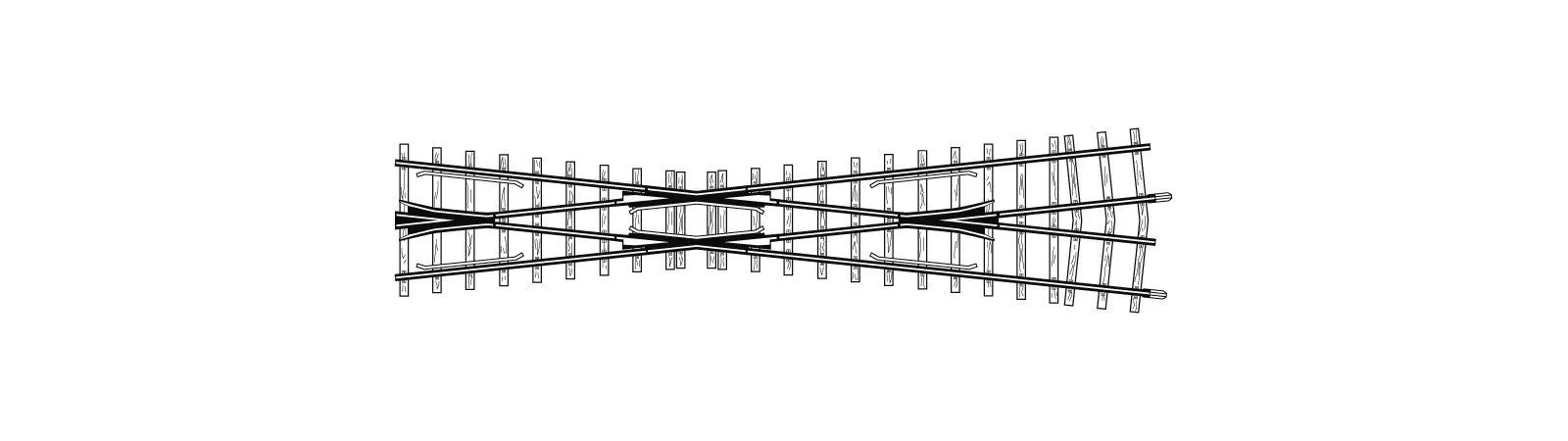 Bemo 4219000 - Kreuzung 12° 182 mm gekürzt H0m