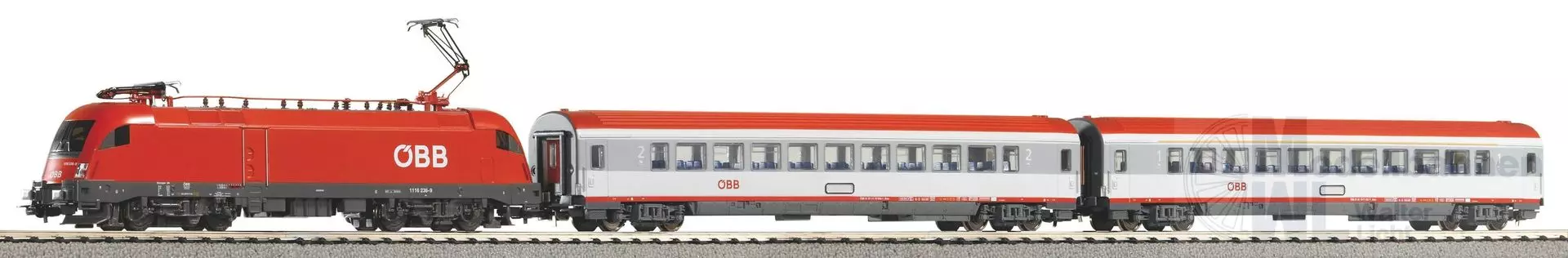 Piko 59104 - PSCwlan S-Set ÖBB Taurus mit 2 Schnellzugwg. A-Gleis & B V H0/GL