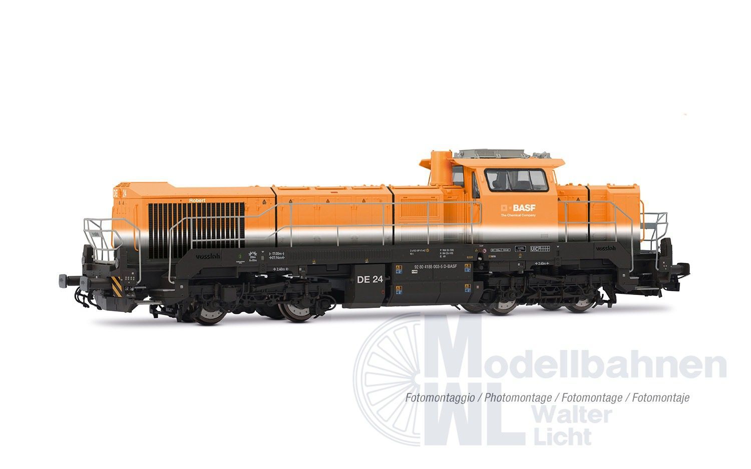 Rivarossi 2988S - Diesellok Vossloh DE 18 BASF Ep.VI H0/GL Sound