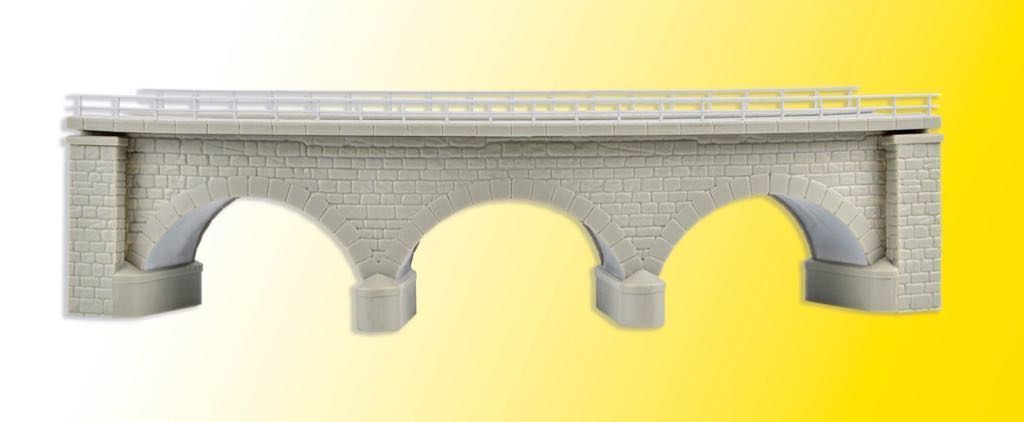 Kibri 37662 - Wildeck-Brücke mit Eisbrecherpfeilern gebogen eingleisig N 1:160