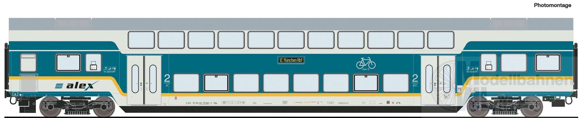 Roco 6220103 - Doppelstockwagen ALEX Ep.VI 1.Betr.Nr. H0/WS