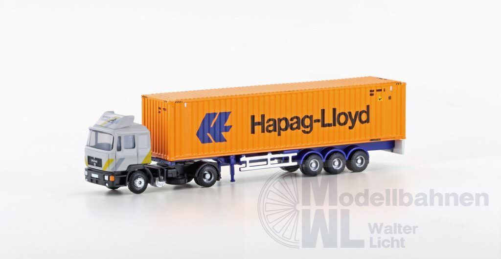 Lemke Minis 4068 - MAN F90 Container-Sattelzug Hapag-Lloyd N 1:160