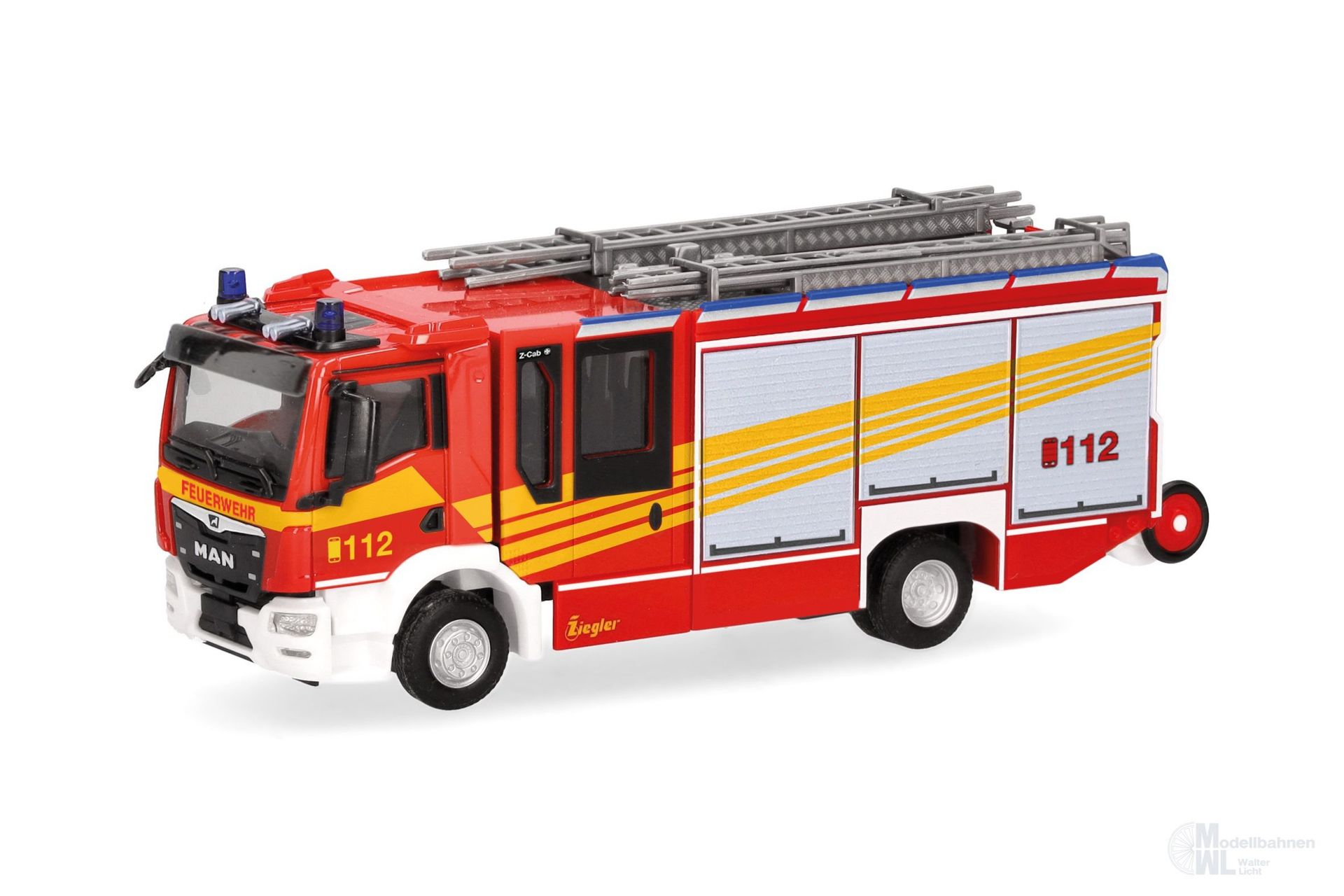 Herpa 097086 - MAN TGM CC Ziegler Z-Cab Feuerwehr H0 1:87