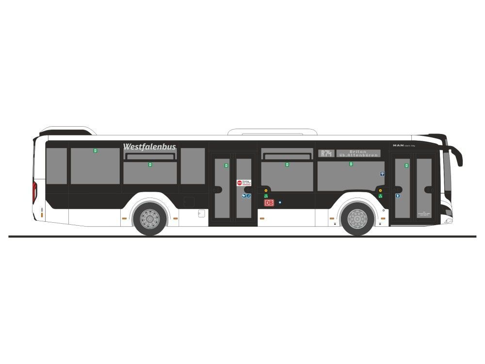 Rietze 75371 - MAN Lion´s City 12´18 DB-Westfalenbus H0 1:87