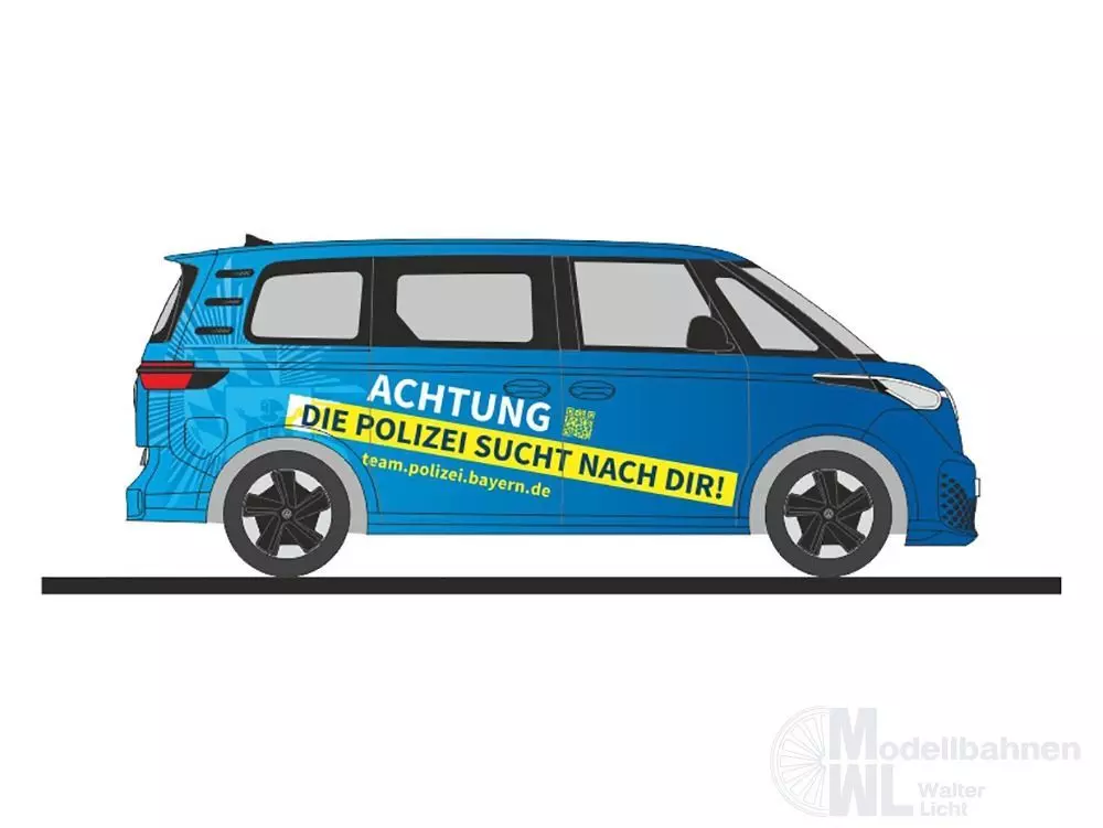 Rietze 51406 - Volkswagen ID.Buzz People Nachwuchswerbung Polizei Bayern H0 1:87