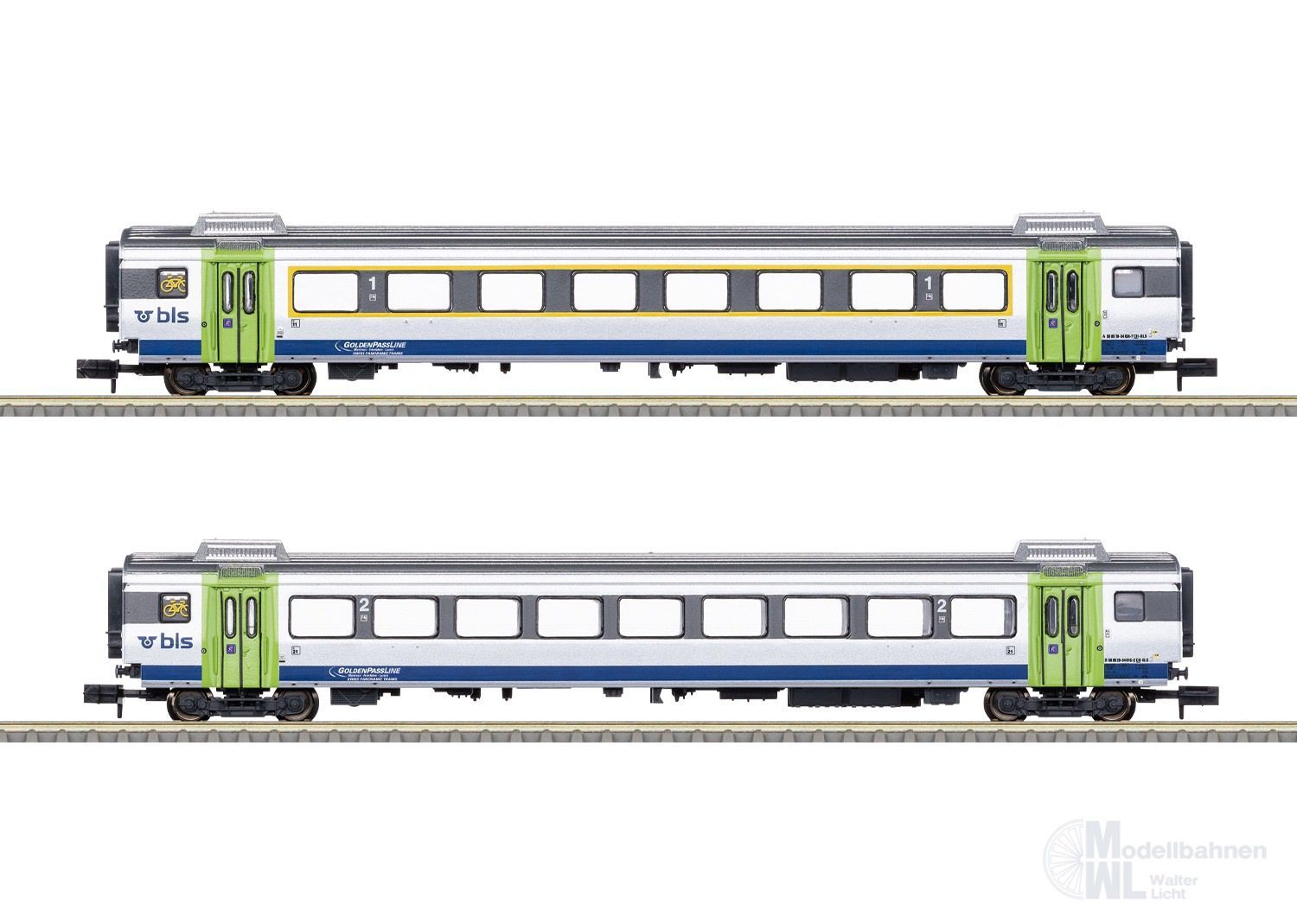 Trix 18294 - Personenwagen Set BLS Ep.VI GOLDENPASSLINE 2.tlg. N 1:160