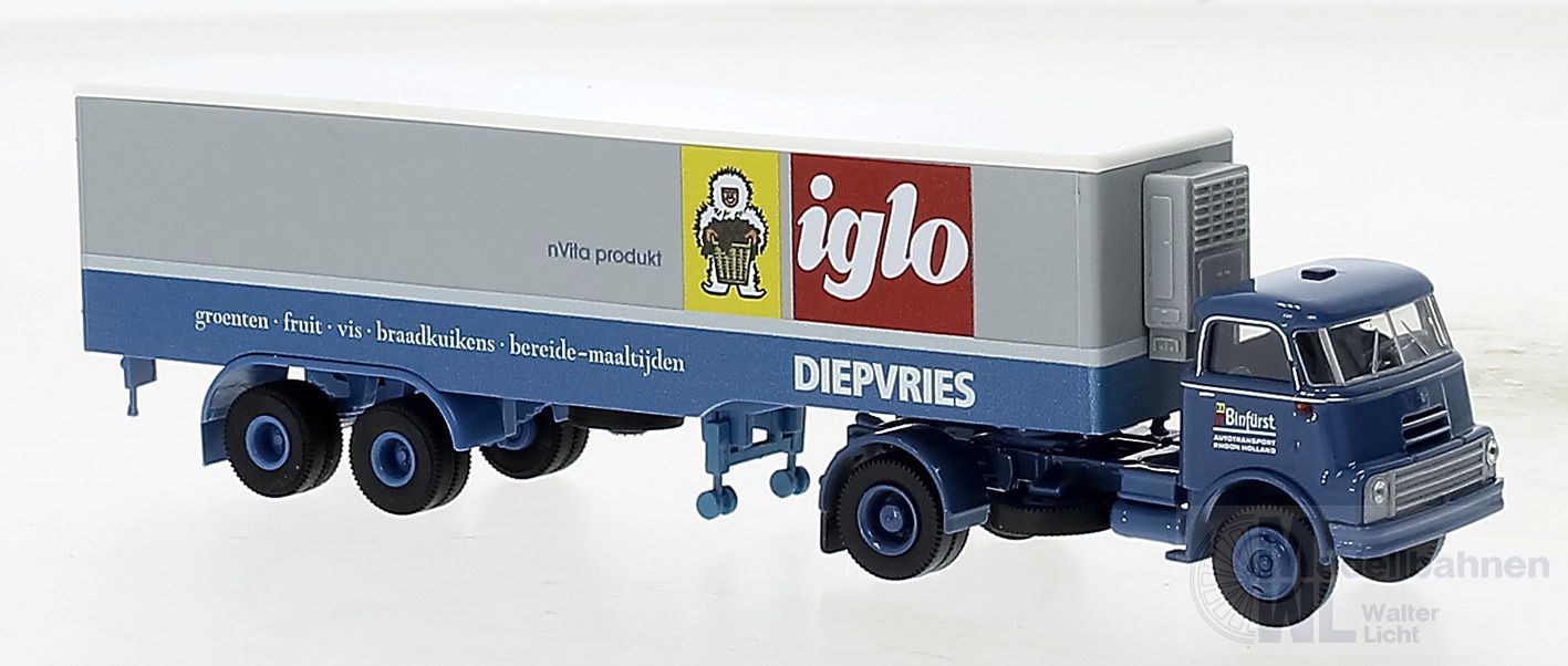 Brekina 85241 - DAF Do 2000 Kühlkofferzug Binfürst/Iglo H0 1:87