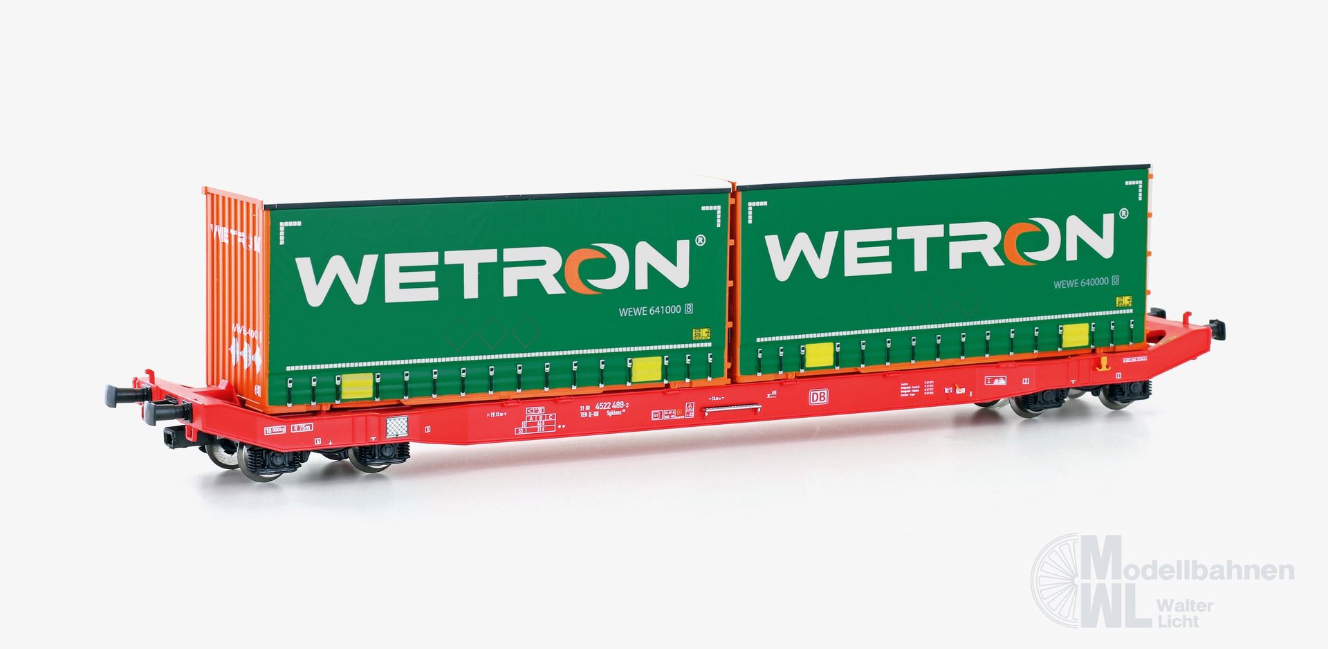 Mehano 28412 - Containerwagen DB Cargo Ep.VI Sgkkms 698 Wetron H0/GL