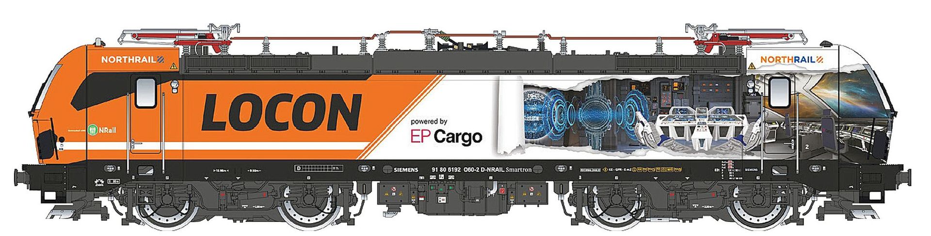 LS Models 16561AC - E-Lok BR 192 060 Locon/EP-Cargo Ep.VI Smartron H0/WS