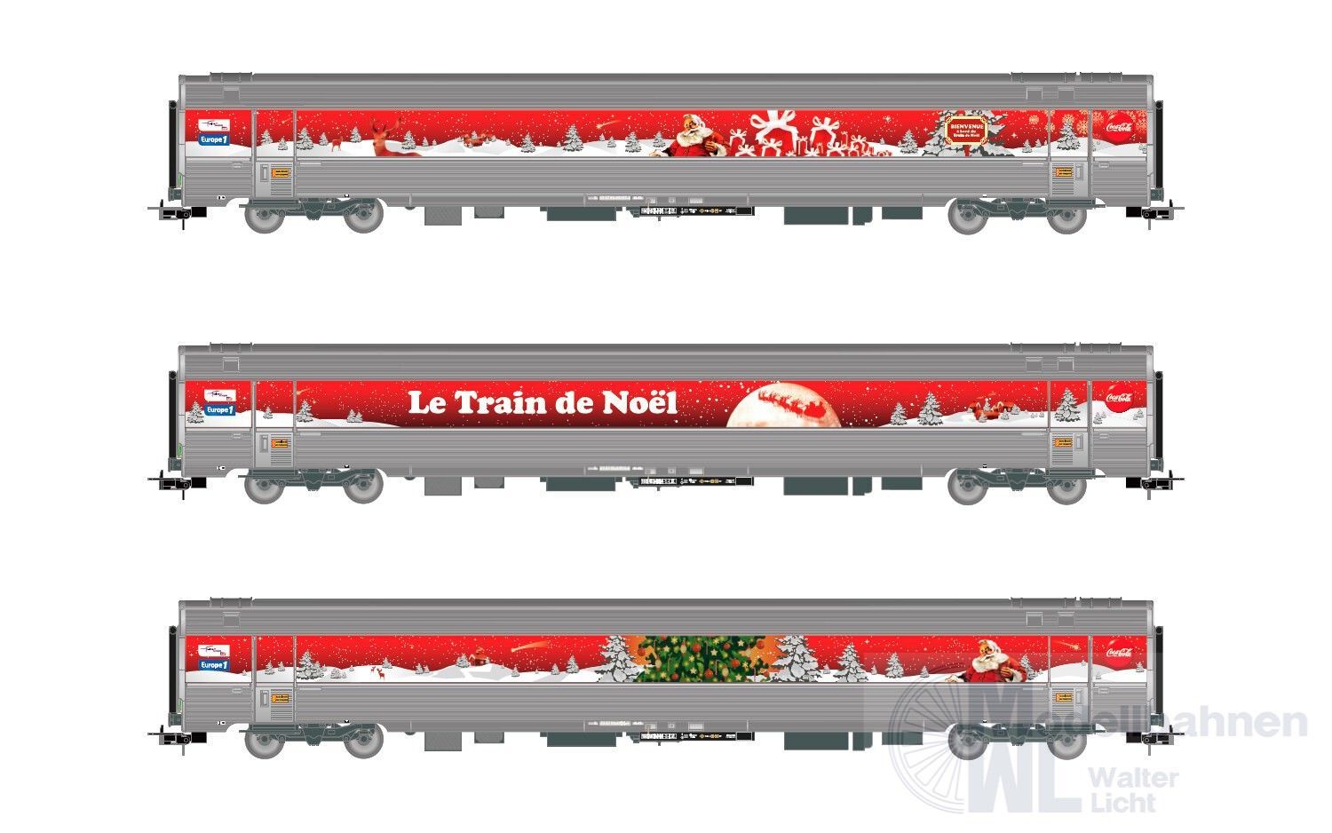 Jouef 4200 - Weihnachtszug Wagen Set Coca-Cola 2010 Ep.IV 3.tlg. H0/GL