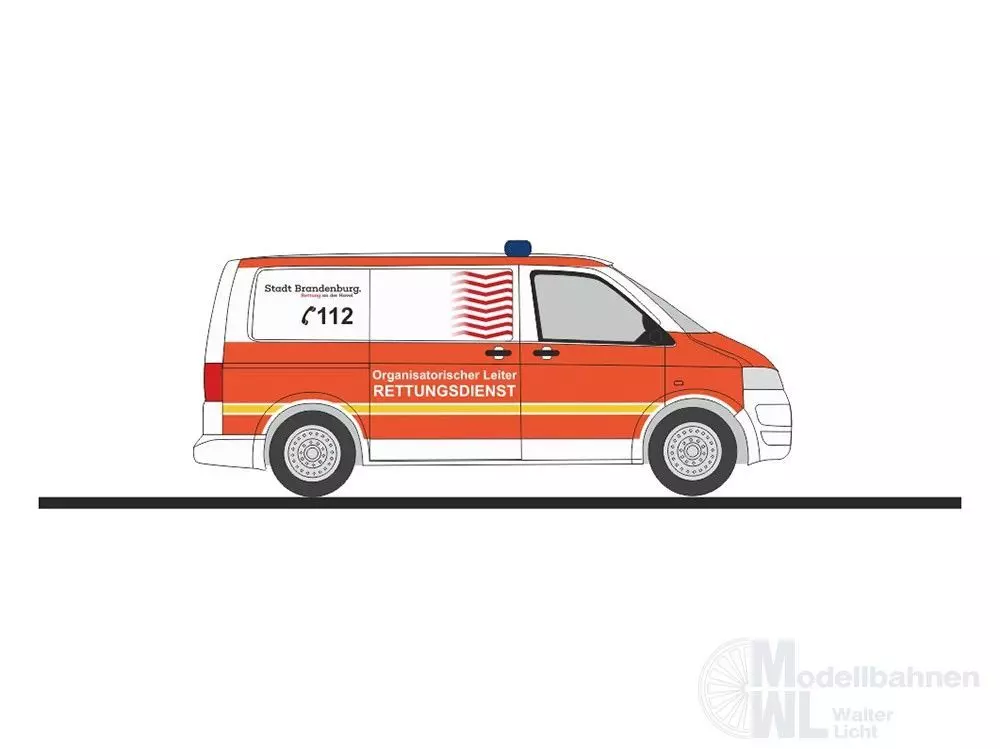 Rietze 53465 - Volkswagen T5 ´10 Rettungsdienst Brandenburg/Havel H0 1:87