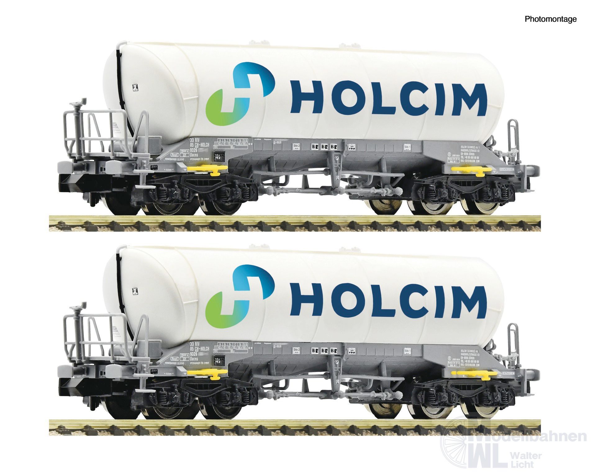 Fleischmann 6660047 - Silowagen Set Holcim Ep.VI 2.tlg. N 1:160