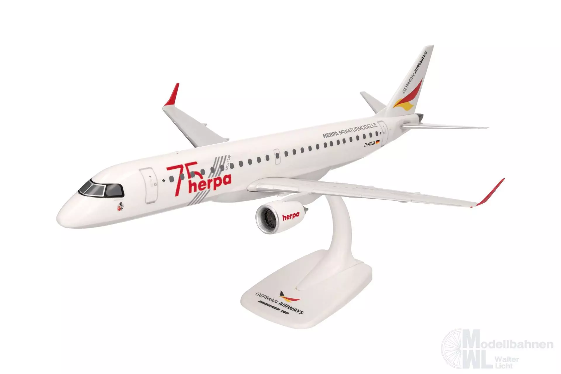 Herpa 614368 - Embraer 190 German Airways Herpa 75 1:100