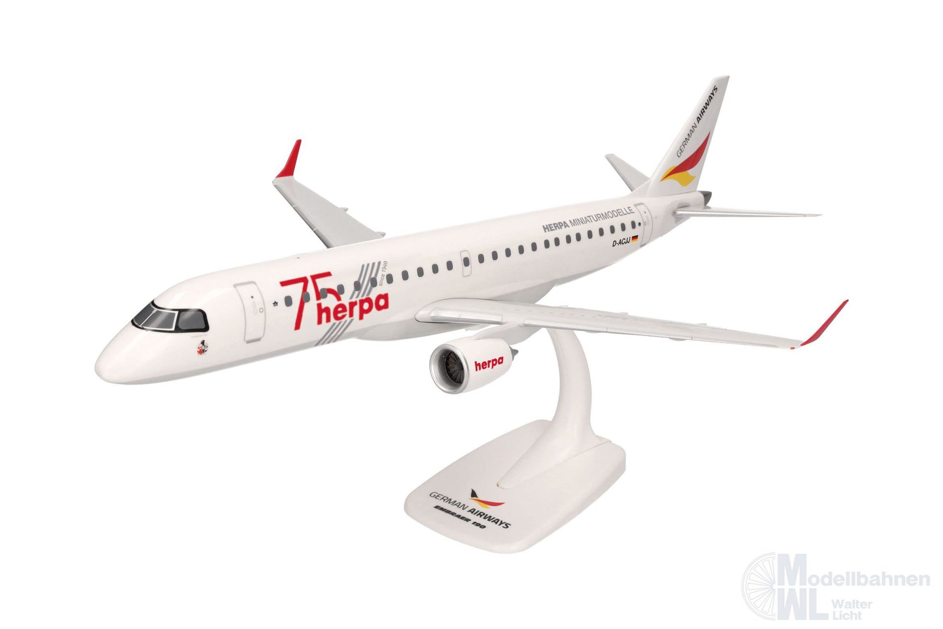 Herpa 614368 - Embraer 190 German Airways Herpa 75 1:100