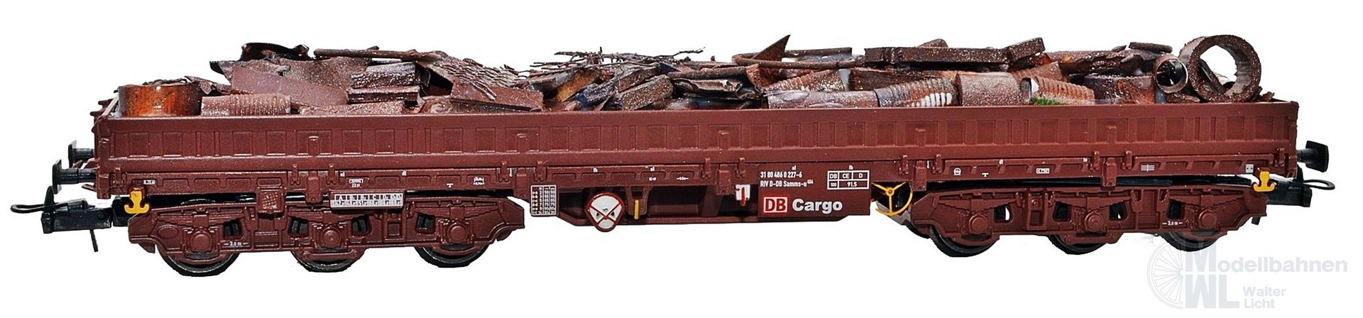 NPE NW22950 - Schwerlastwagen DB Cargo Ep.V/VI Samms-u 454 bel. mit Schrottt H0/GL