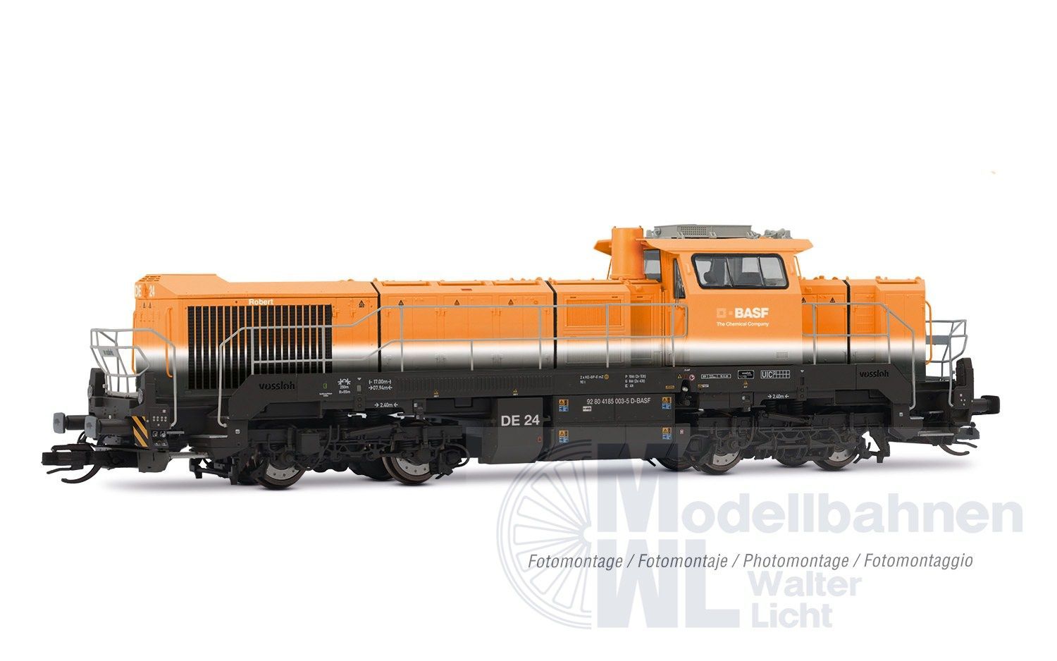 Arnold 9072S - Diesellok Vossloh DE 18 BASF Ep.VI TT 1:120 Sound