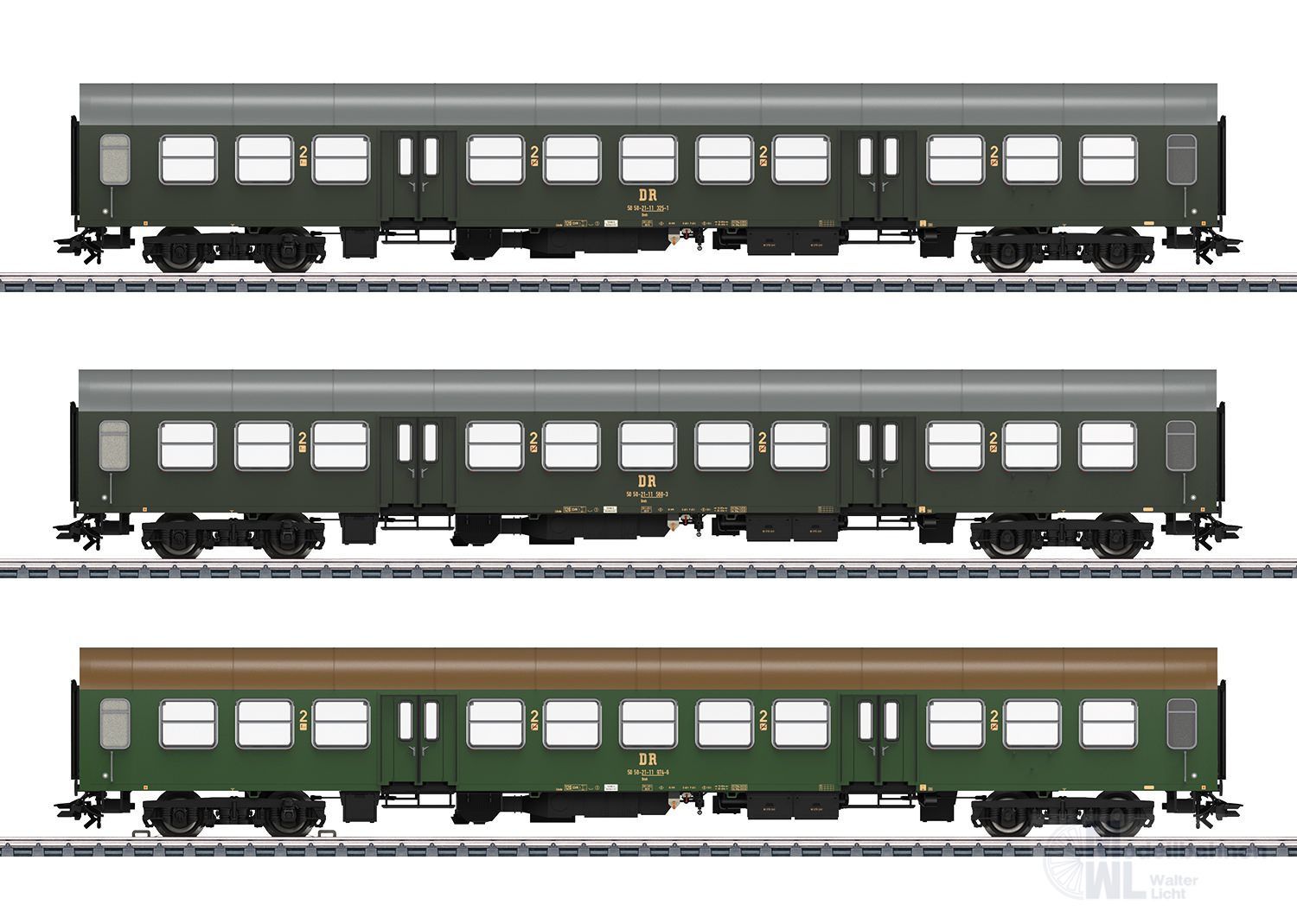 Märklin 42580 - Personenwagen-Set DR Ep.IV 3.tlg. H0/WS