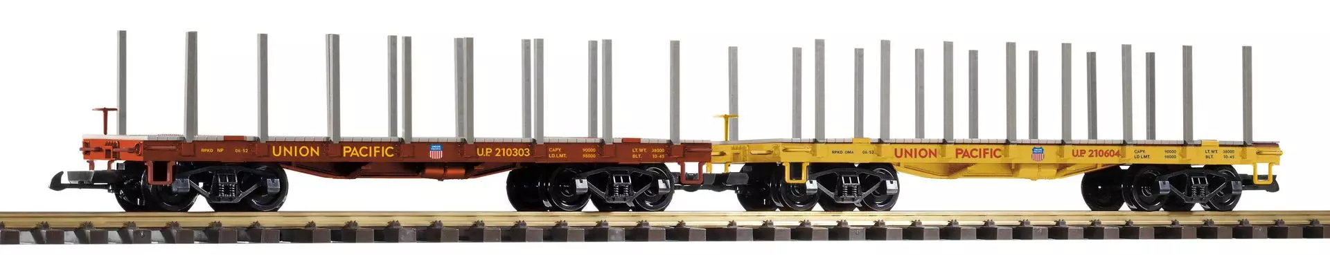 Piko 38774 - Rungenwagen-Set Union Pacific 2.tlg. Spur G 1:22,5