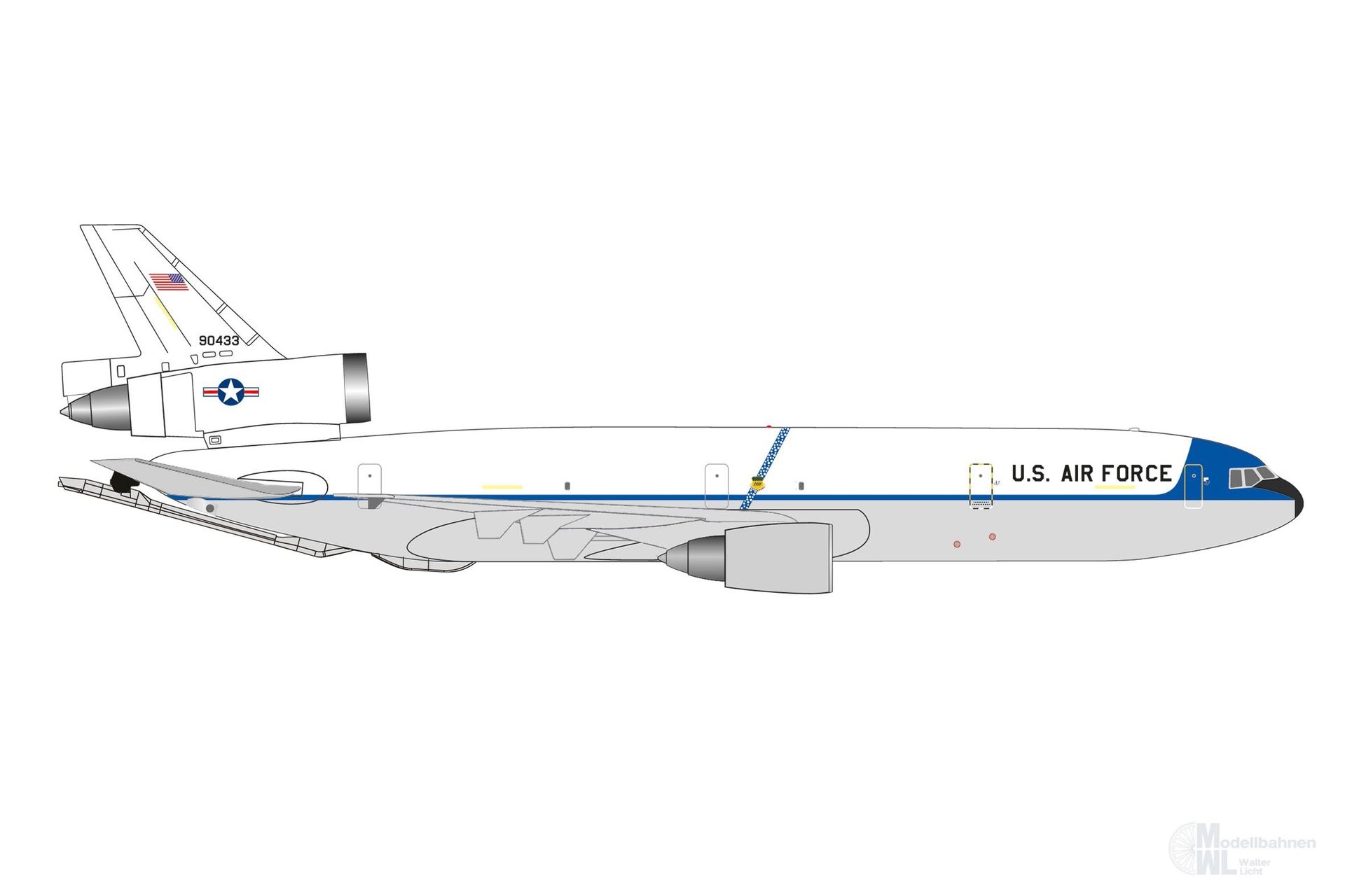 Herpa 538381 - KC-10 USAF 2d BW delivery clrs 1:500