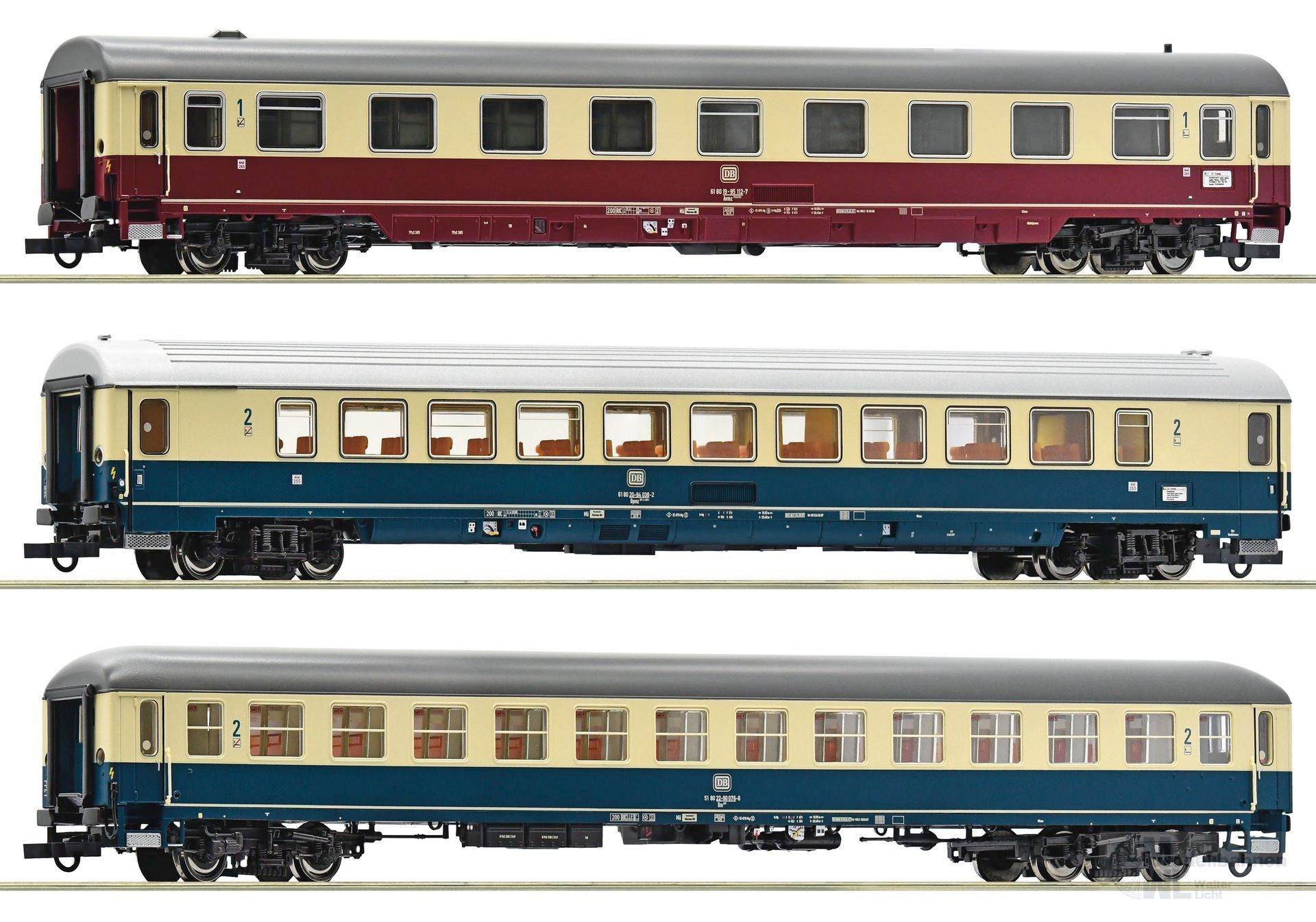 Roco 74036 - Personenwagen Set DB Ep.IV 3.tlg. EC 24 Erasmus Set 3 H0/GL