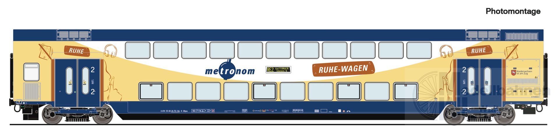 Roco 6200107 - Doppelstockwagen Metronom Ep.VI H0/GL