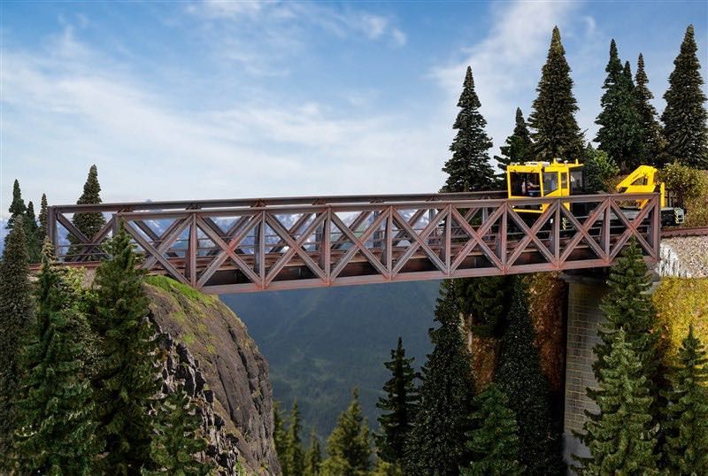 Kibri 39702 - Fachwerk-Stahlbrücke eingleisig H0 1:87