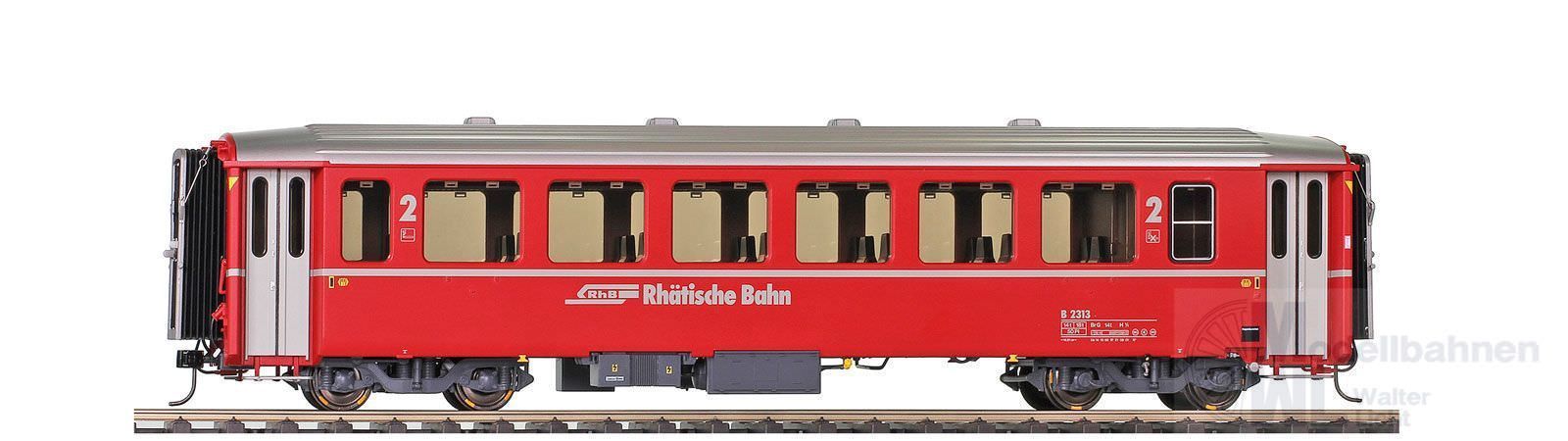 Bemo 9555143 - Einheitswagen I RhB B 2313 refit rot mit Logo 0m