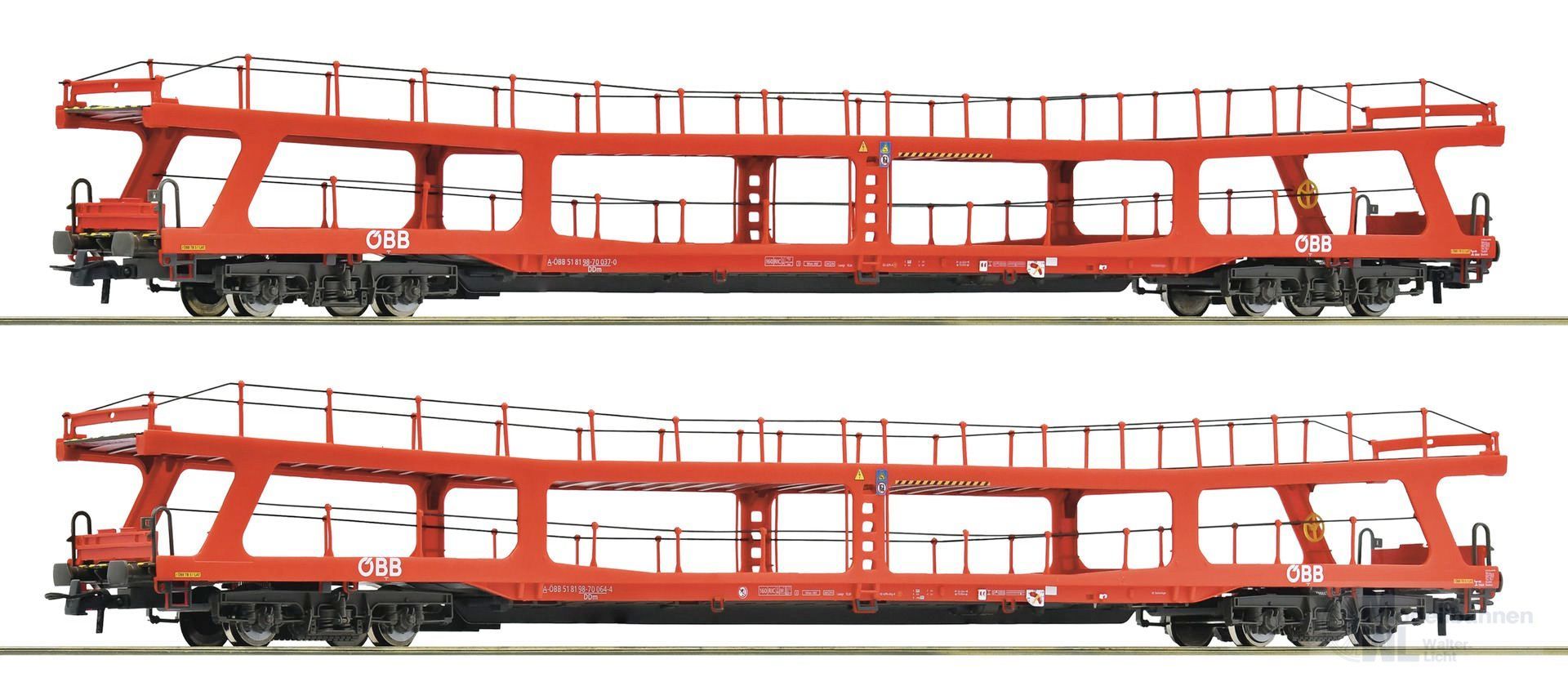 Roco 6600105 - Autotransportwagen Set ÖBB Ep.VI 2.tlg. H0/GL