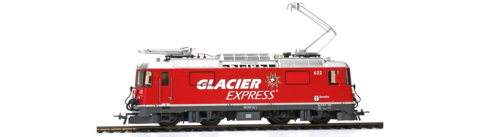 Bemo 1358183 - E-Lok RhB Ge 4/4 II 623 Lok Glacier-Express H0m Sound