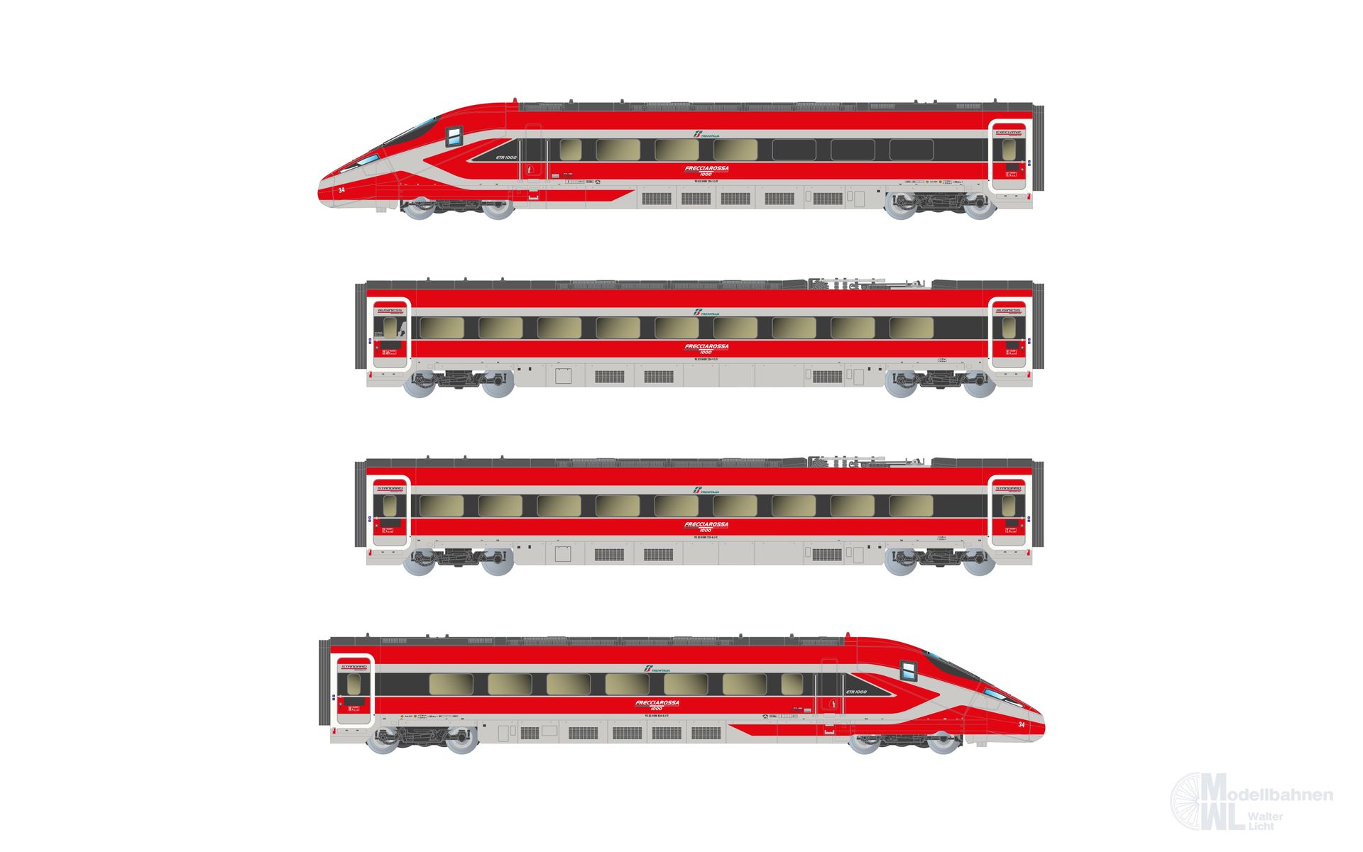 Arnold 2619S - Triebzug Frecciarossa 1000 FS Ep.VI 4.tlg. Grundeinheit N 1:160 Sound