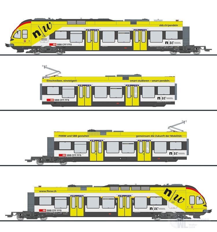 Liliput 133863 - Triebzug FLIRT SBB-CFF Ep.VI 4.tlg. H0/GL