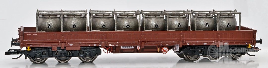 NPE NW52060 - Flachwagen DR Ep.IV Samms 4860 DR mit Chemietanks TT 1:120