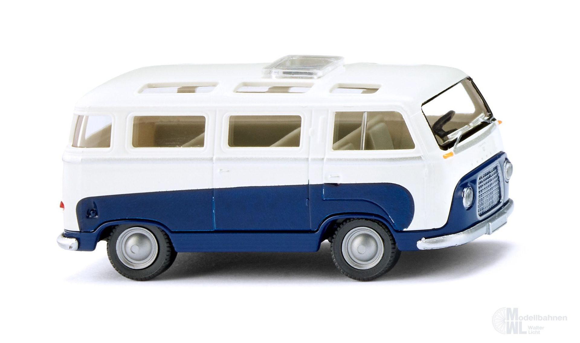 Wiking 028997 - Ford FK 1000 Panoramabus blau/weiss H0 1:87