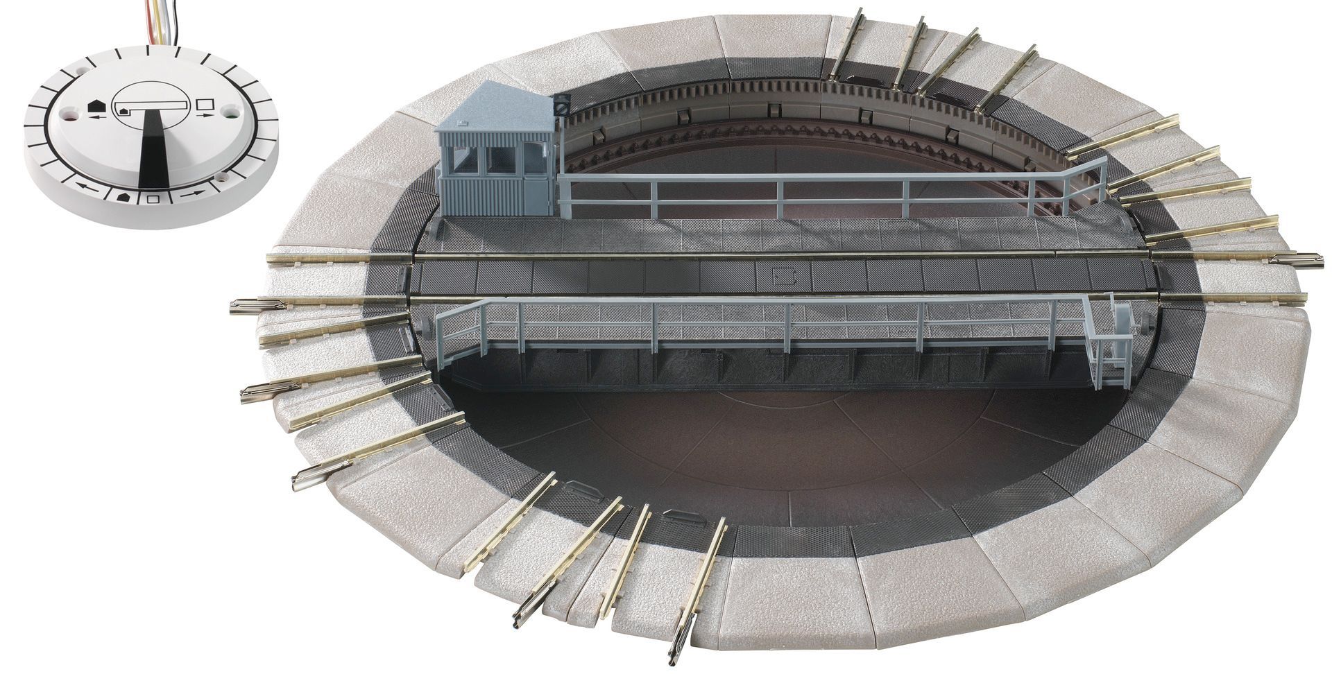 Fleischmann 6154 - Modell-Drehscheibe mit elektrischem Antrieb H0/GL