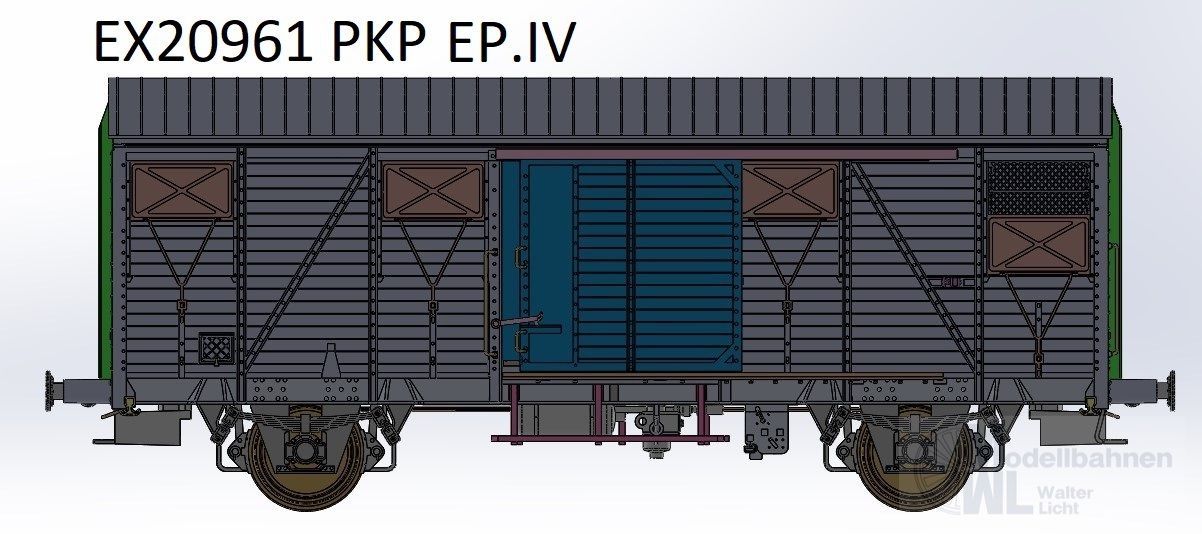 Exact Train 20961 - Güterwagen gedeckt PKP Ep.IV Kdd H0/GL