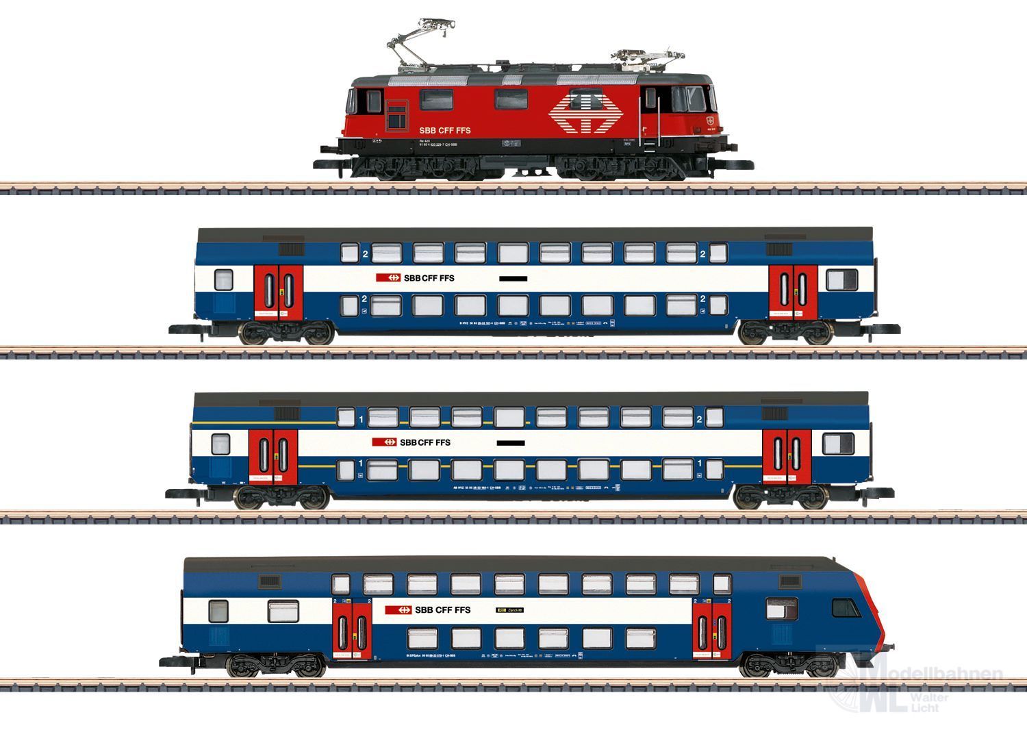 Märklin 81195 - Zugpackung Züricher S-Bahn SBB Ep.VI 4.tlg. Z 1:220