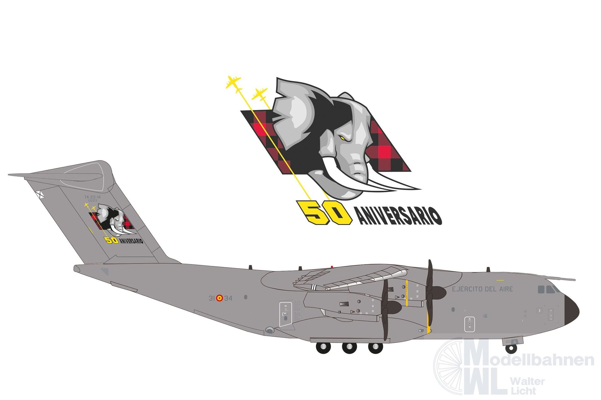 Herpa 573191 - Airbus A400M Spanish AF Ala31 50Years 1:200