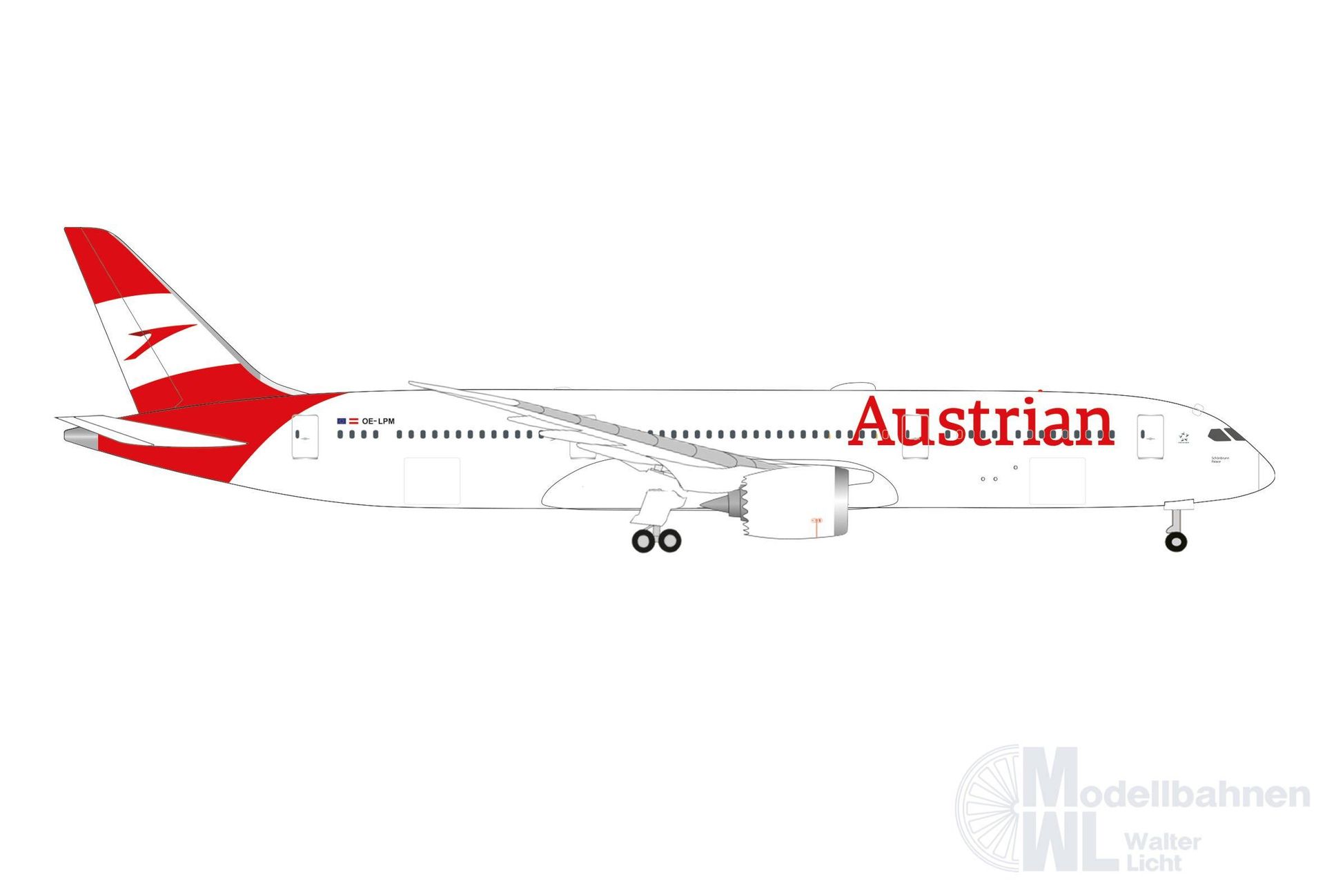 Herpa 537834 - Boeing 787-9 Austrian Airlines 1:500