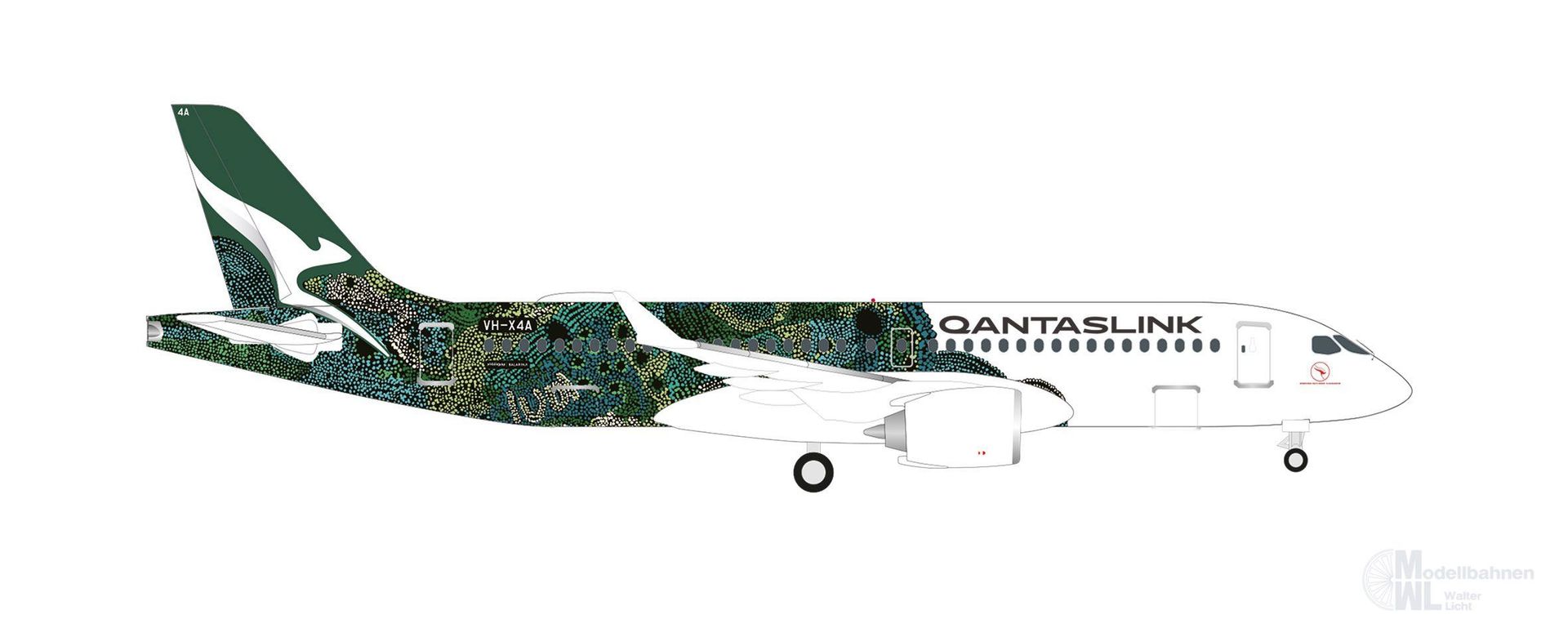 Herpa 538114 - Airbus A220 QantasLink Flying Art 1:500