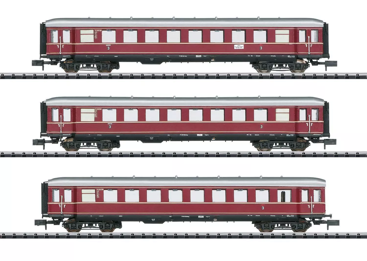 Trix 15405 - Personenwagen Set DB Ep.III 3.tlg. Die roten Bamberger Teil 1 N 1:160