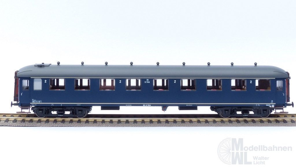 Exact Train 10018 - Personenwagen NS B7154 belinerblau, graues Dach Ep.III H0/GL