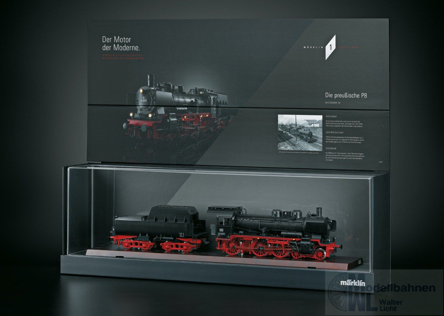 Märklin 241063 - Präsentationsvitrine BR 38 u.a. Spur 1