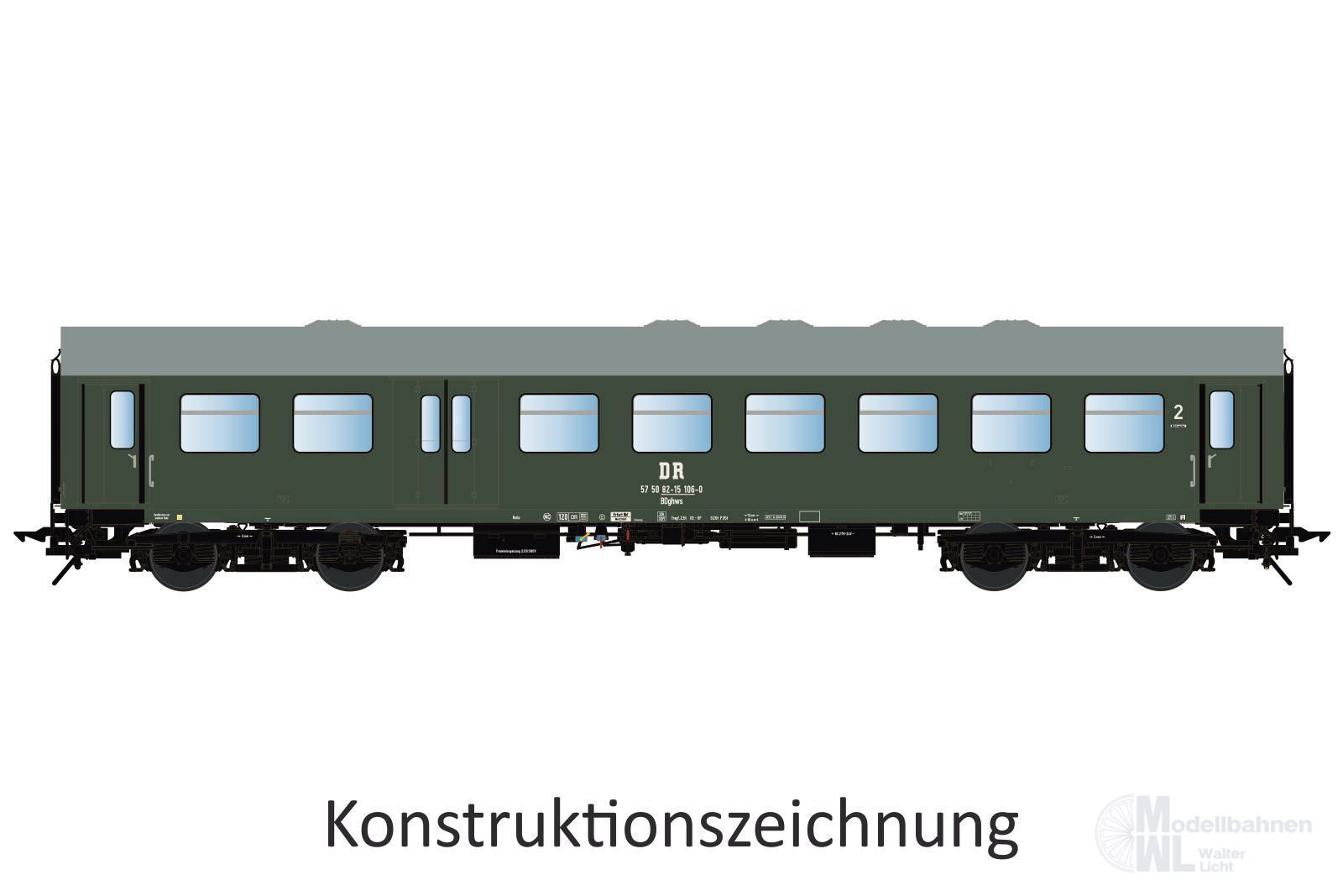 Lenz 41181-02 - Reko-Wagen DR Ep.IV BDghwse 2.Kl. Nr. 15106-0 Spur 0
