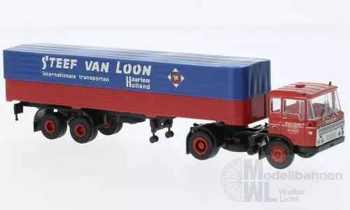 Brekina 85282 - DAF FT 2600 Pritsche/Plane-Sattelzug Steef van Loon (NL) H0 1:87