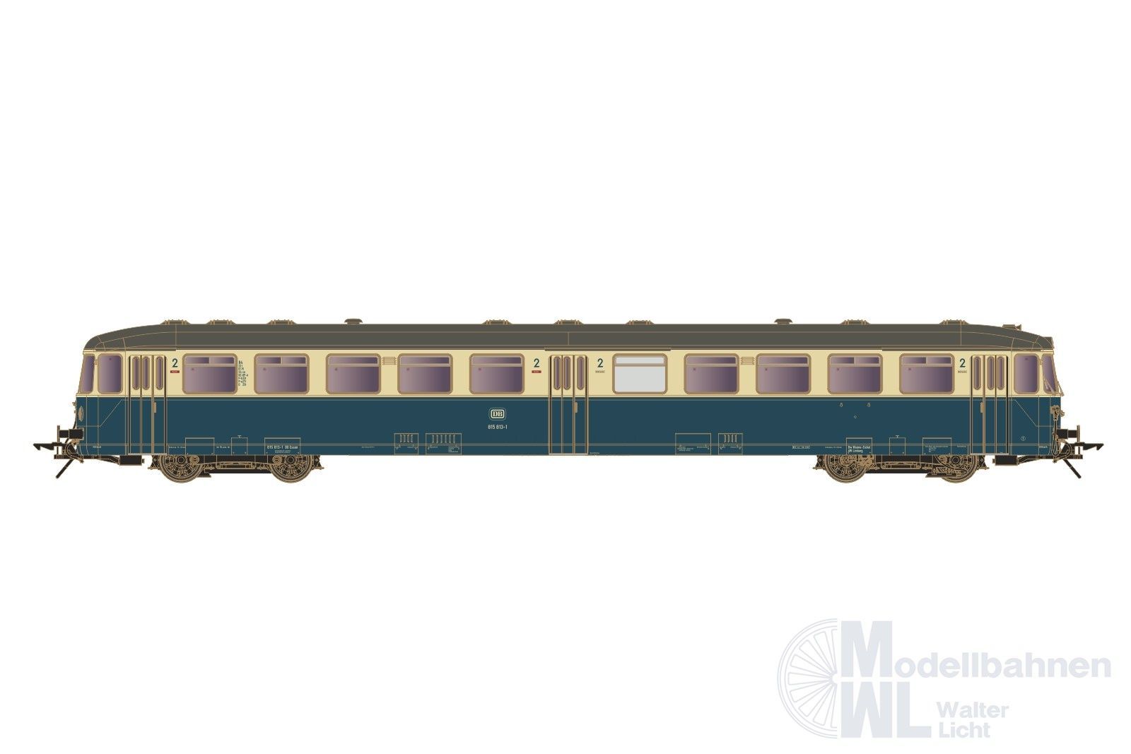 Lenz 40416-04 - Beiwagen BR 815 DB Ep.IV blau-beige Spur 0