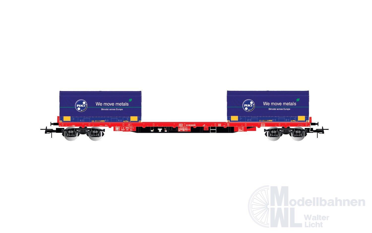 Rivarossi 6558 - Containertragwagen DB Ep.VI mit 21 Coil Containern H0/GL