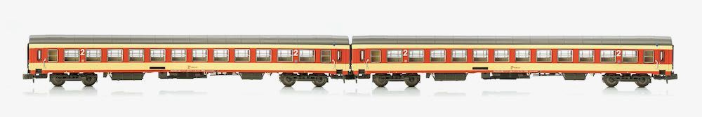 Jägerndorfer Modellbahn 60160 - Personenwagen Set ÖBB Ep.IV 2.Kl. 2.tlg. UIC-X Sparlack N 1:160