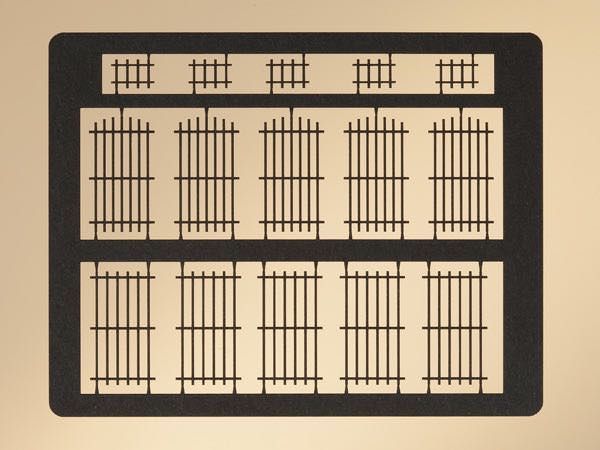 Auhagen 80201 - Fenstergitter aus stabilem Karton in Lasercut- Technologie H0 1:87