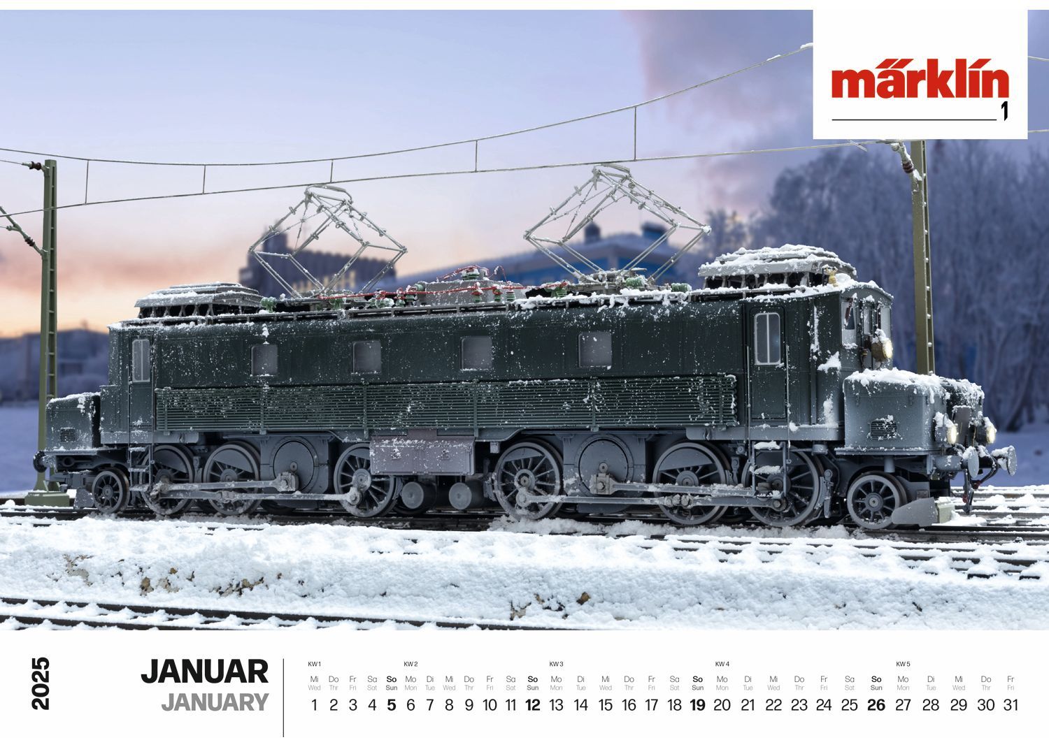 Märklin 19725 - Wandkalender Märklin/Trix 2025